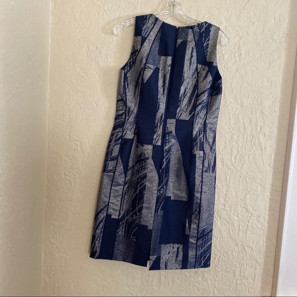 Lafayette 148 New York Delia Prism Jacquard Sheath Dress Abstract Print Size 2 - Picture 9 of 9